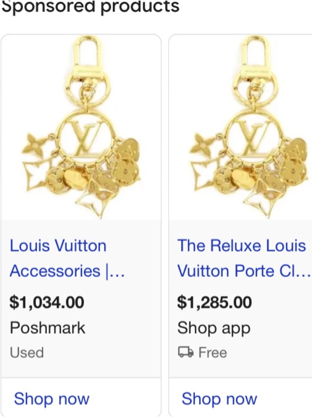 Louis Vuitton Gold Twinkling Circle Keychain RARE - Picture 5 of 6